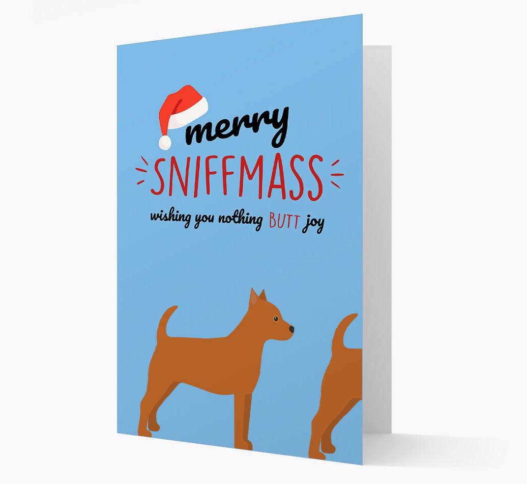 'Merry Sniffmass' - Personalized {breedFullName} Christmas Card