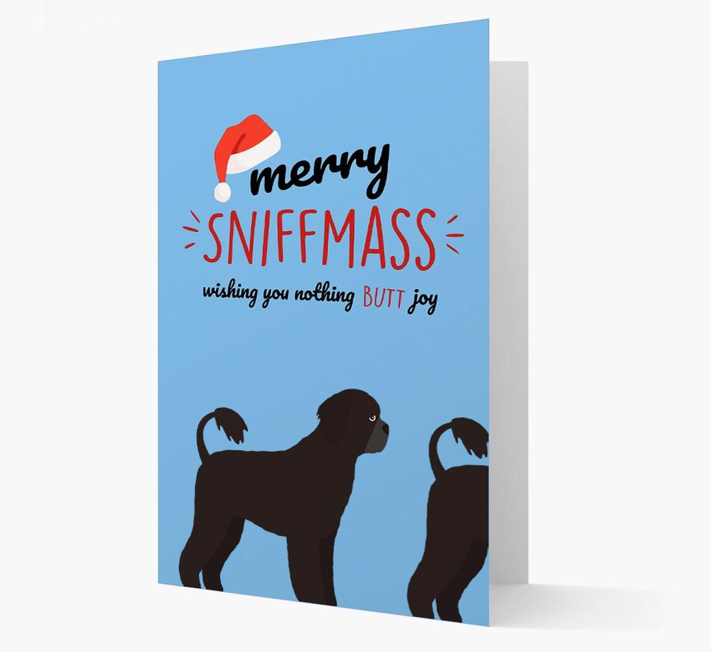 'Merry Sniffmass' - Personalized {breedFullName} Christmas Card