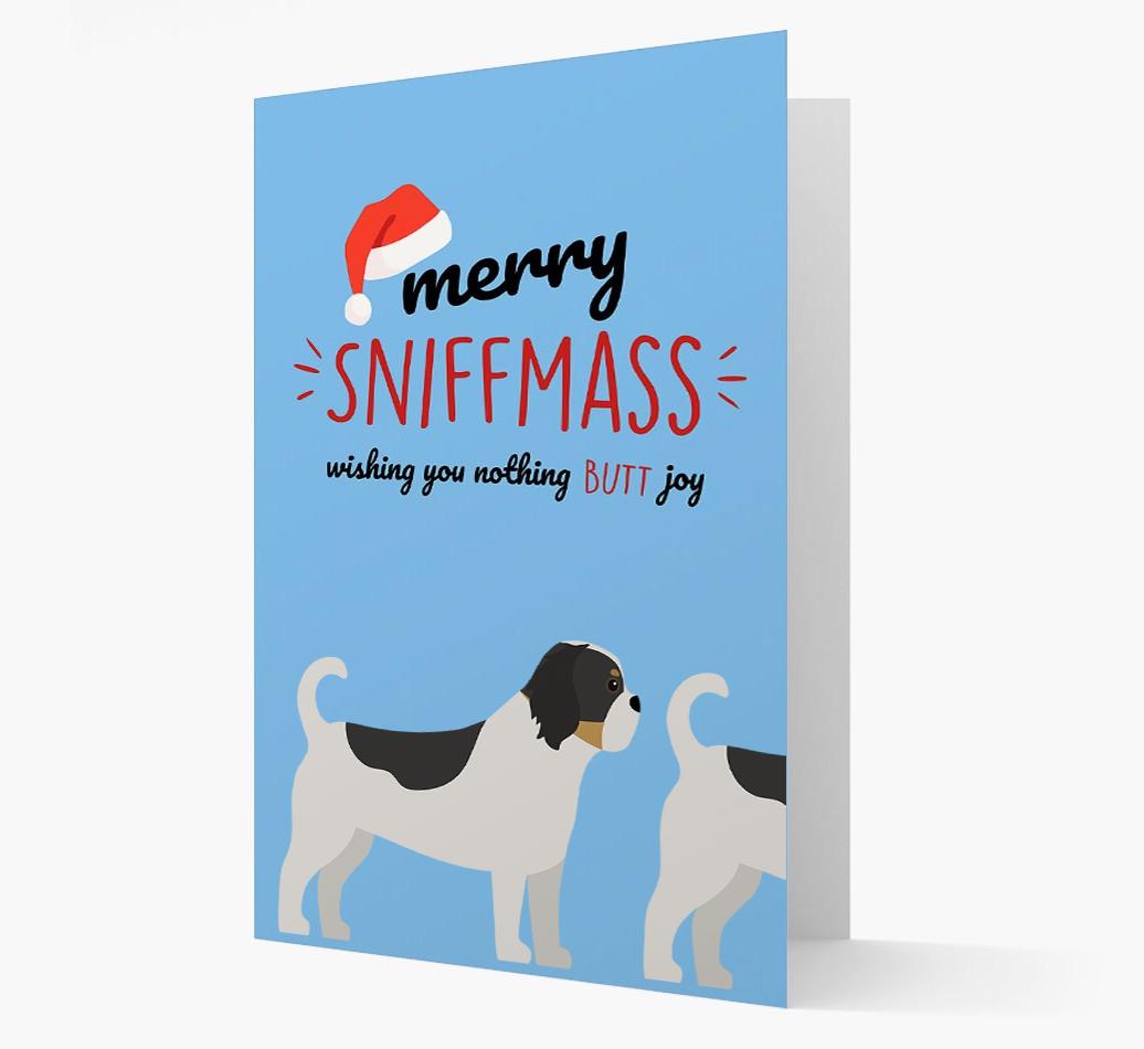 'Merry Sniffmass' - Personalized {breedFullName} Christmas Card