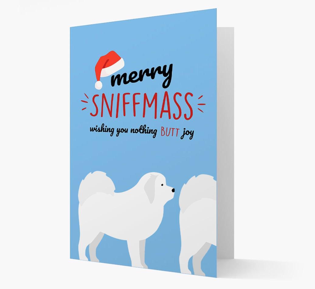 'Merry Sniffmass' - Personalized {breedFullName} Christmas Card