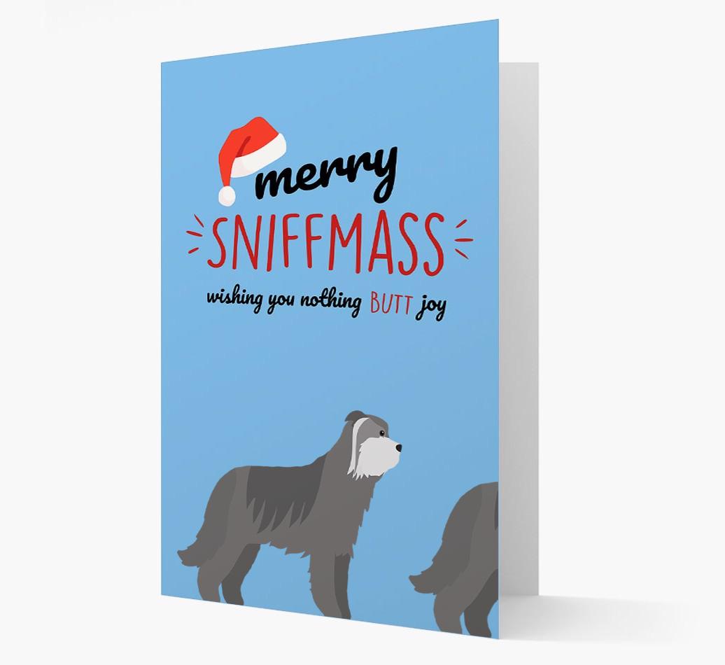 'Merry Sniffmass' - Personalized {breedFullName} Christmas Card