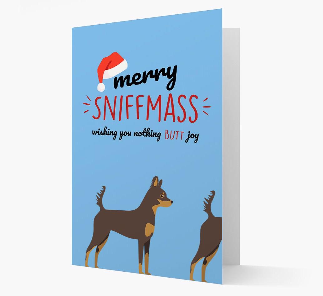 'Merry Sniffmass' - Personalized {breedFullName} Christmas Card