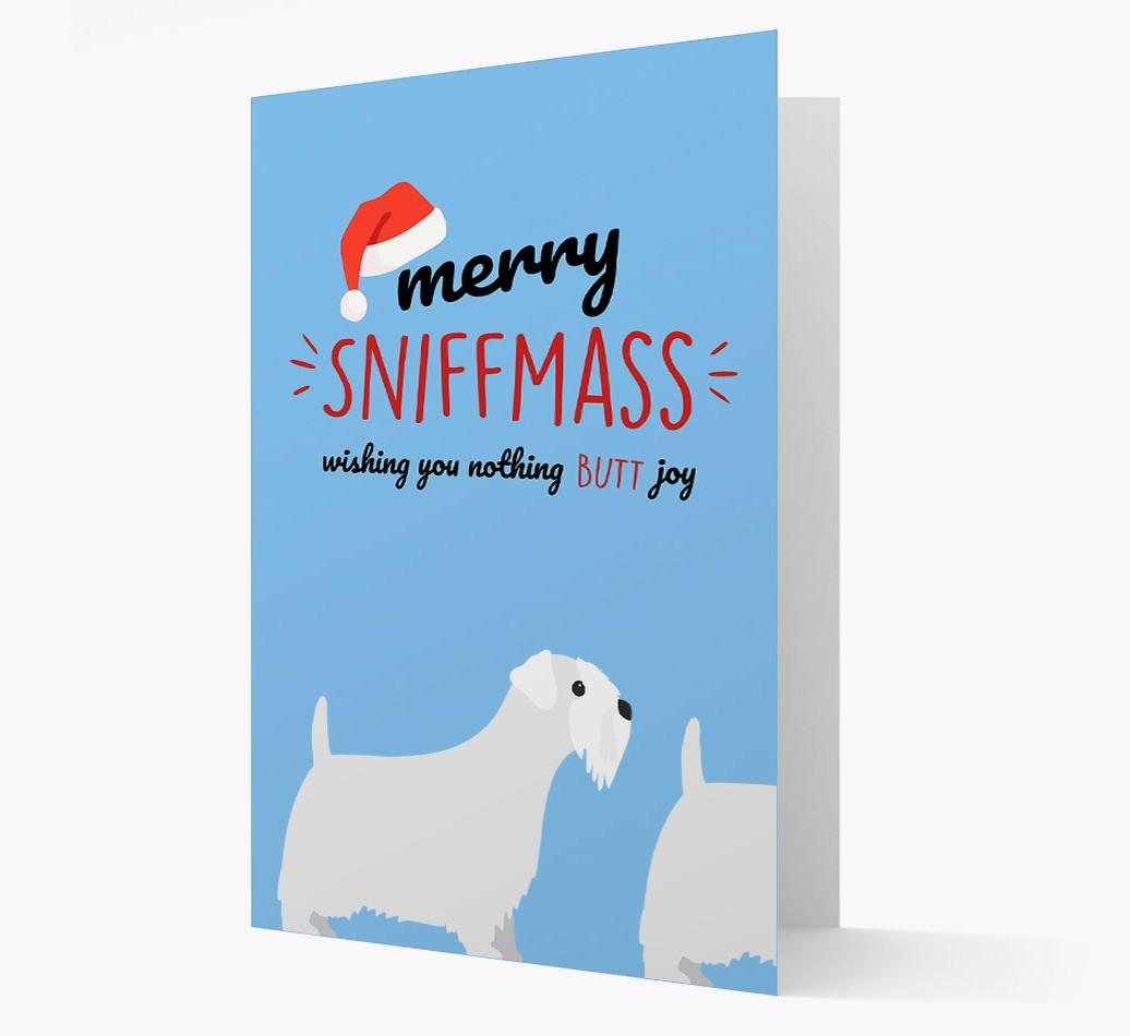 'Merry Sniffmass' - Personalized {breedFullName} Christmas Card