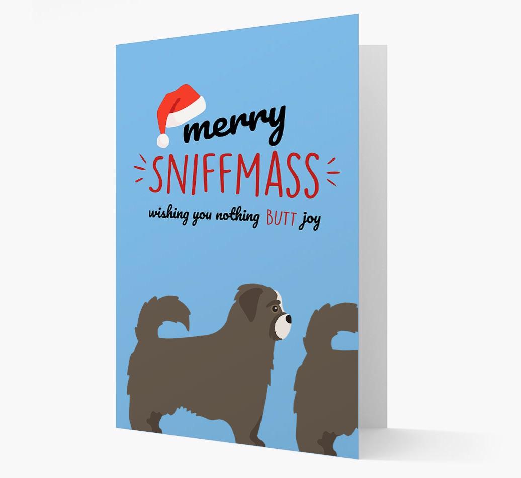 'Merry Sniffmass' - Personalized {breedFullName} Christmas Card