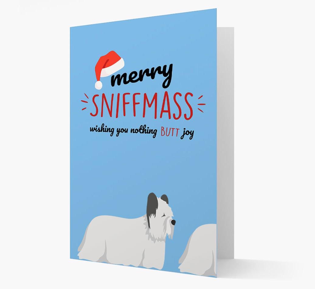 'Merry Sniffmass' - Personalized {breedFullName} Christmas Card