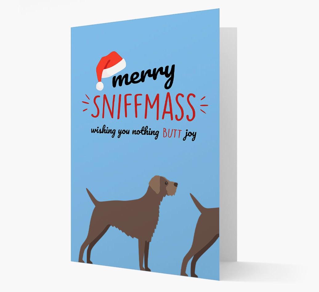 'Merry Sniffmass' - Personalized {breedFullName} Christmas Card