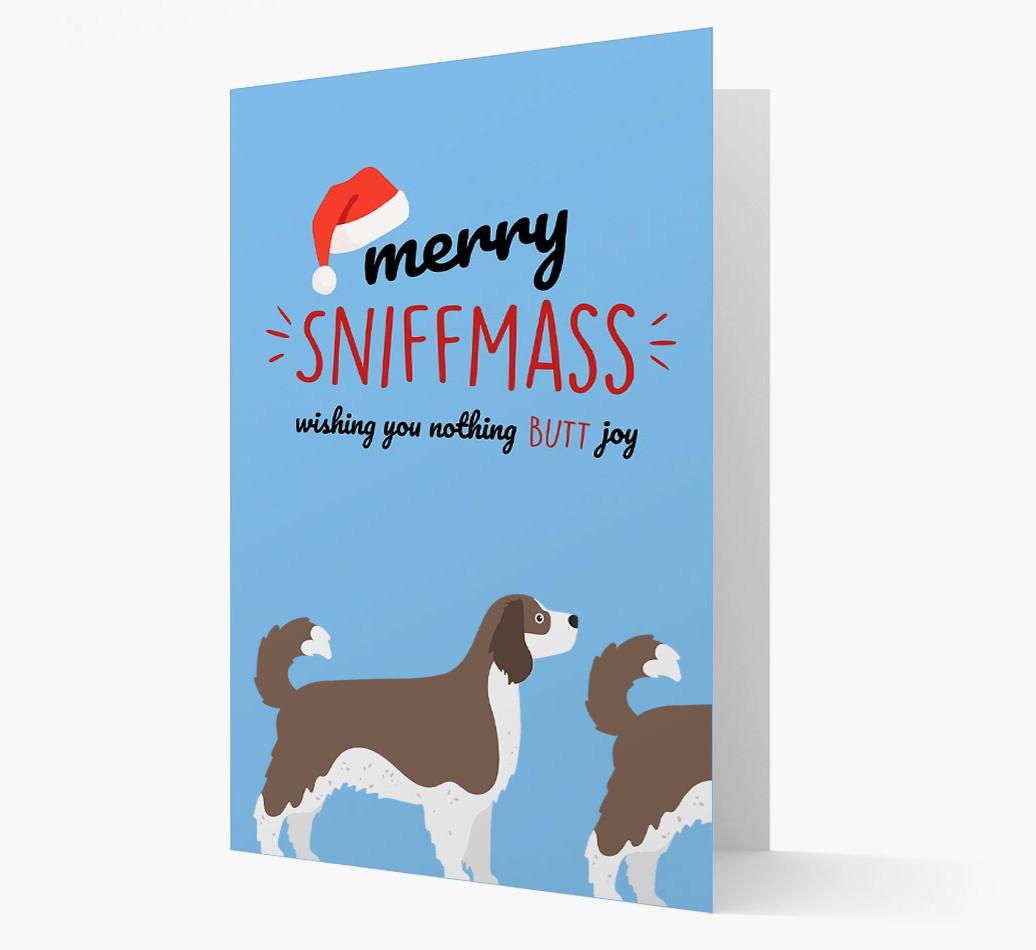 'Merry Sniffmass' - Personalized {breedFullName} Christmas Card