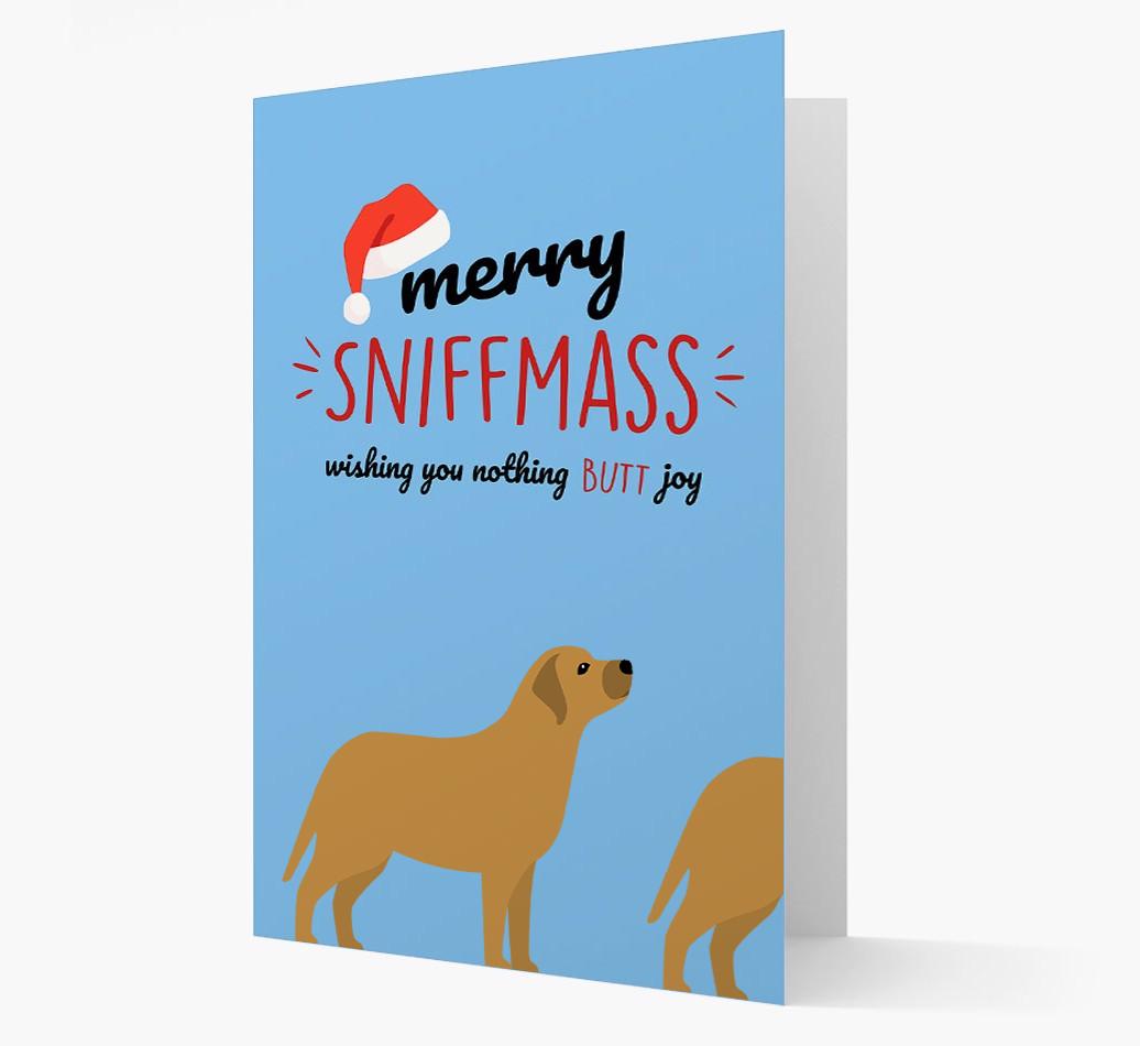 'Merry Sniffmass' - Personalized {breedFullName} Christmas Card