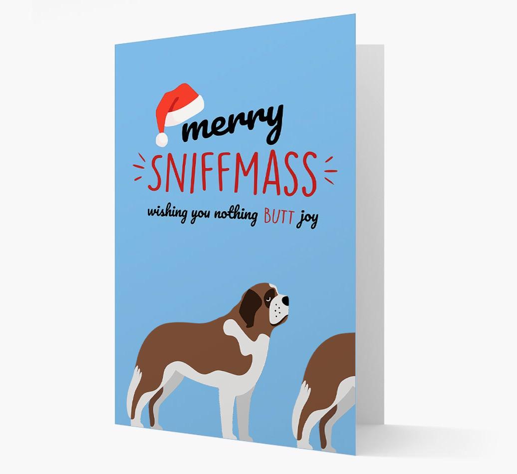 'Merry Sniffmass' - Personalized {breedFullName} Christmas Card