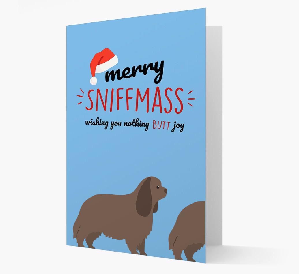 'Merry Sniffmass' - Personalized {breedFullName} Christmas Card