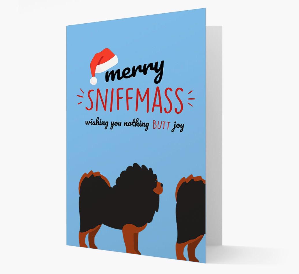 'Merry Sniffmass' - Personalized {breedFullName} Christmas Card