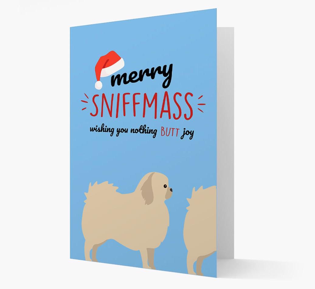 'Merry Sniffmass' - Personalized {breedFullName} Christmas Card