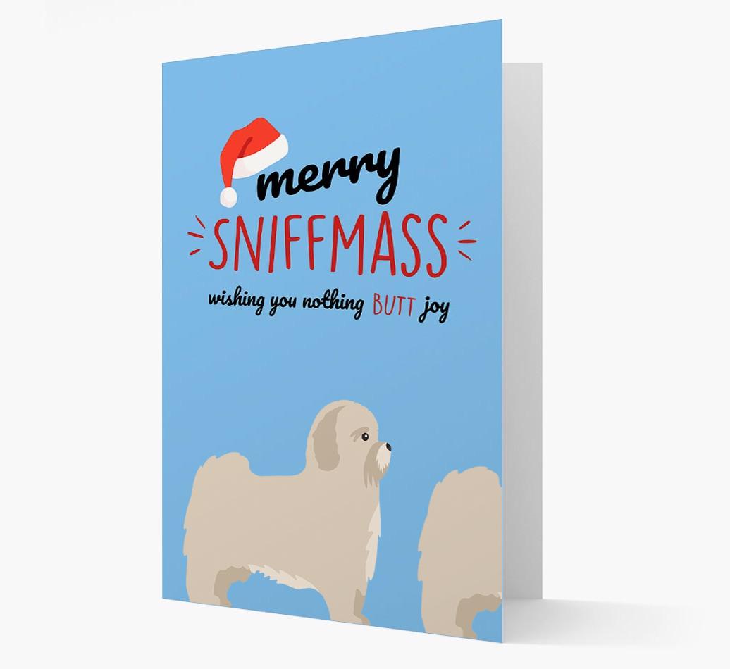 'Merry Sniffmass' - Personalized {breedFullName} Christmas Card
