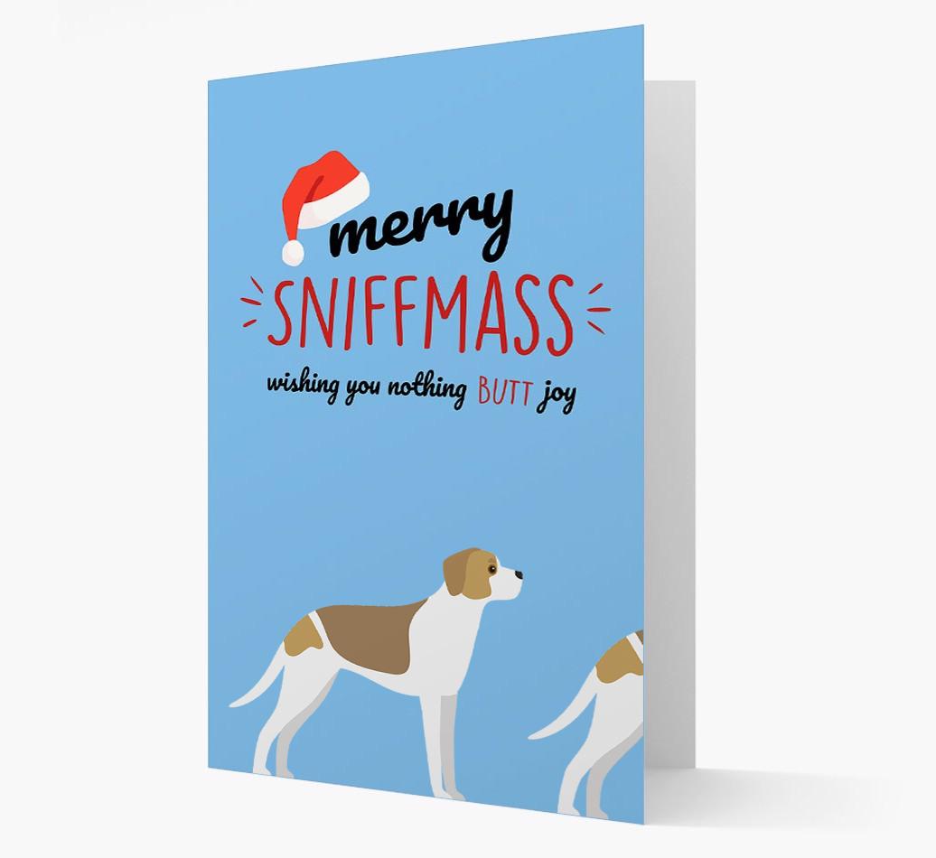 'Merry Sniffmass' - Personalized {breedFullName} Christmas Card