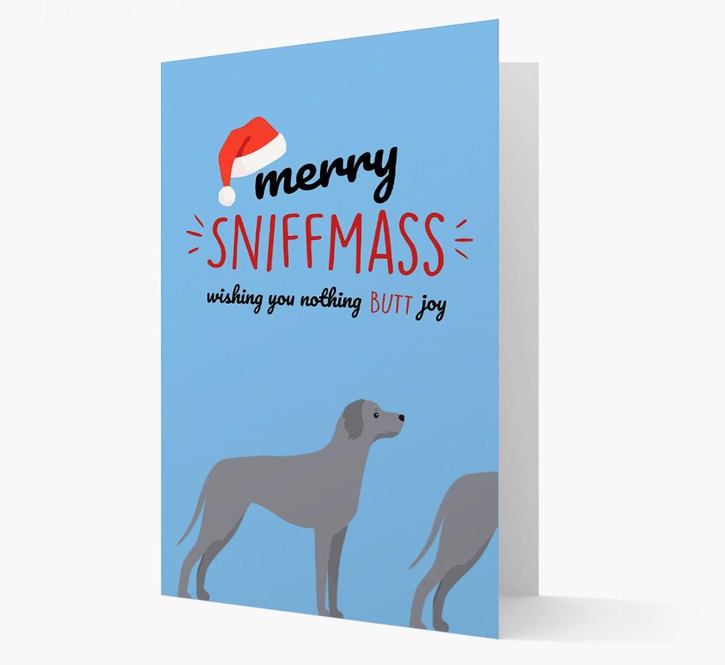 'Merry Sniffmass' - Personalized {breedFullName} Christmas Card