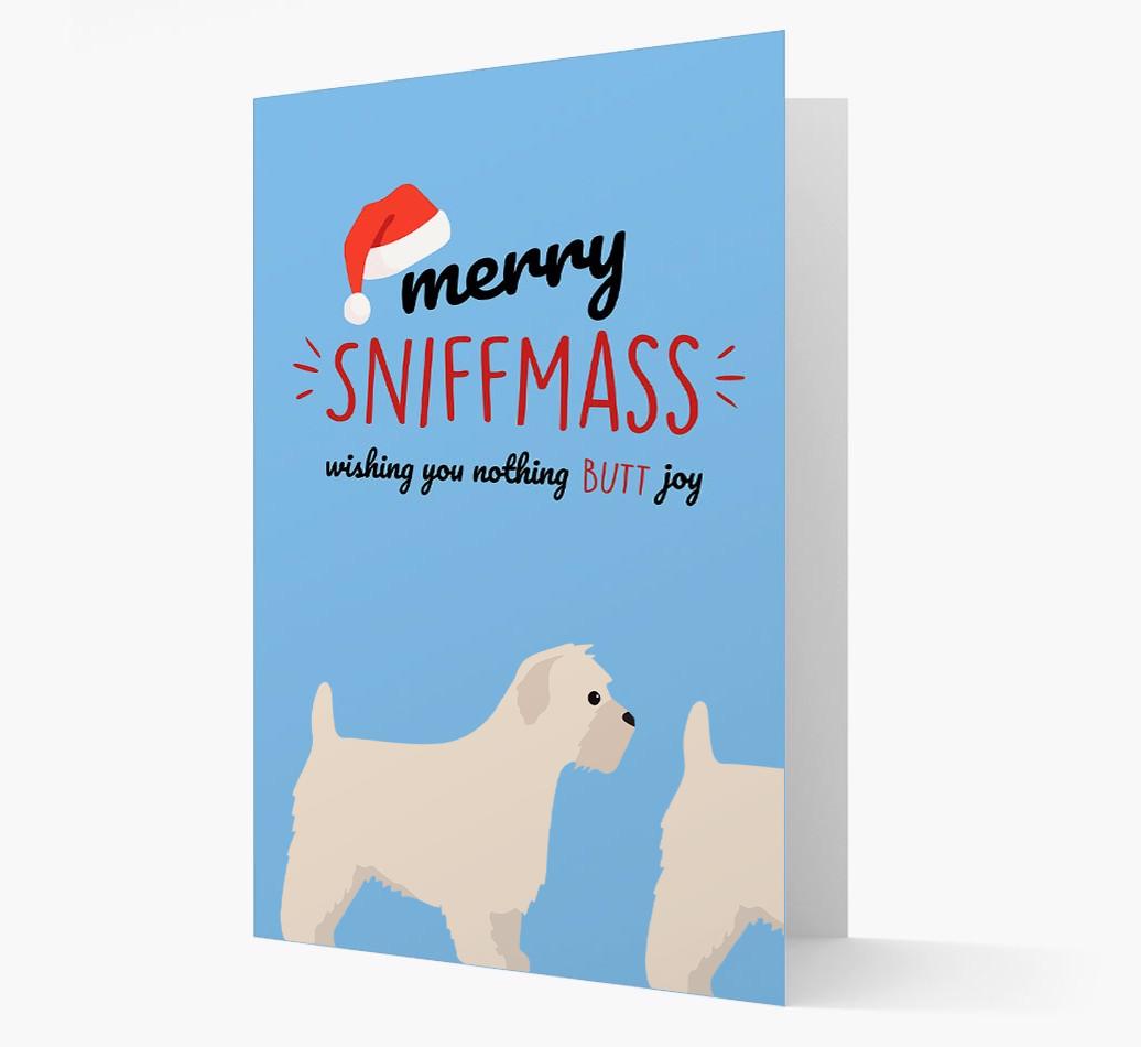 'Merry Sniffmass' - Personalized {breedFullName} Christmas Card