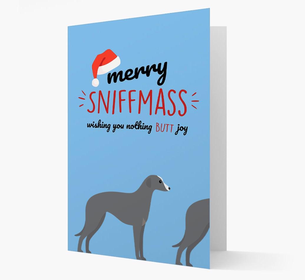 'Merry Sniffmass' - Personalized {breedFullName} Christmas Card