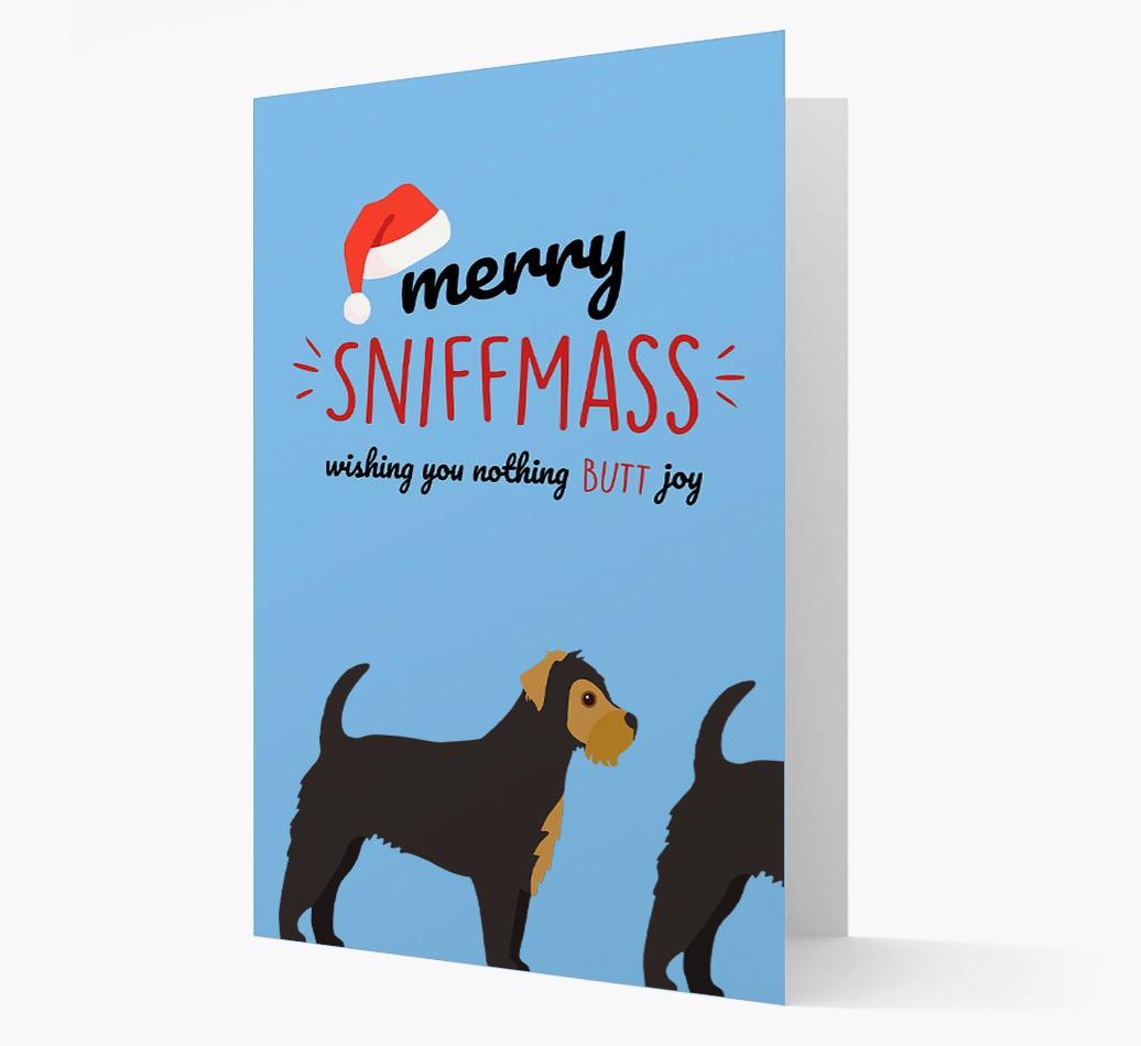'Merry Sniffmass' - Personalized {breedFullName} Christmas Card