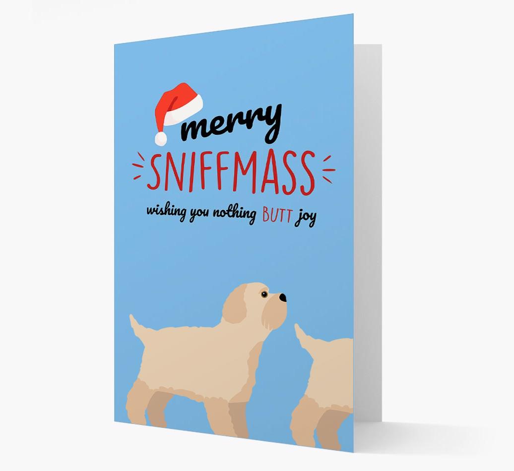 'Merry Sniffmass' - Personalized {breedFullName} Christmas Card