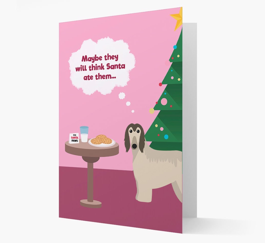 'Santa's Cookies' - Personalized {breedFullName} Christmas Card