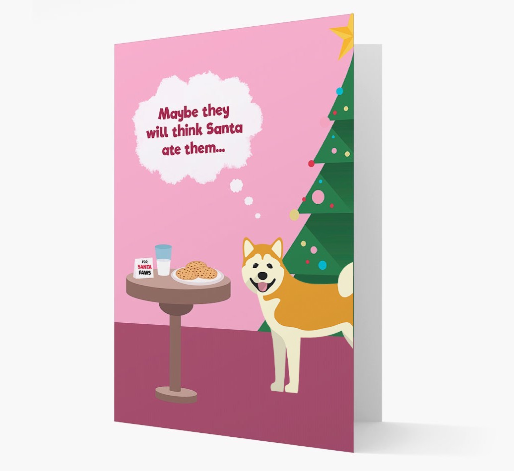 'Santa's Cookies' - Personalised {breedFullName} Christmas Card