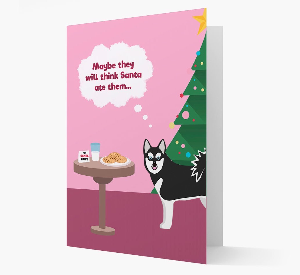 'Santa's Cookies' - Personalized {breedFullName} Christmas Card