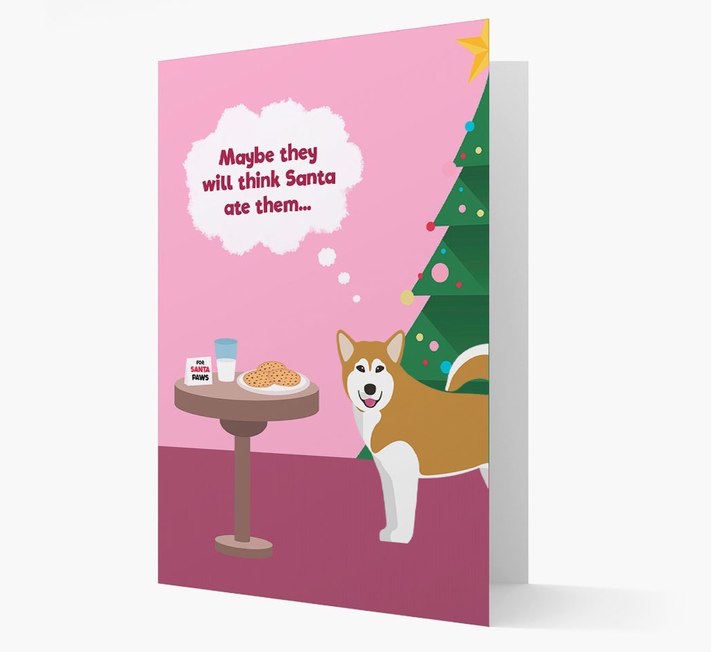 'Santa's Cookies' - Personalized {breedFullName} Christmas Card