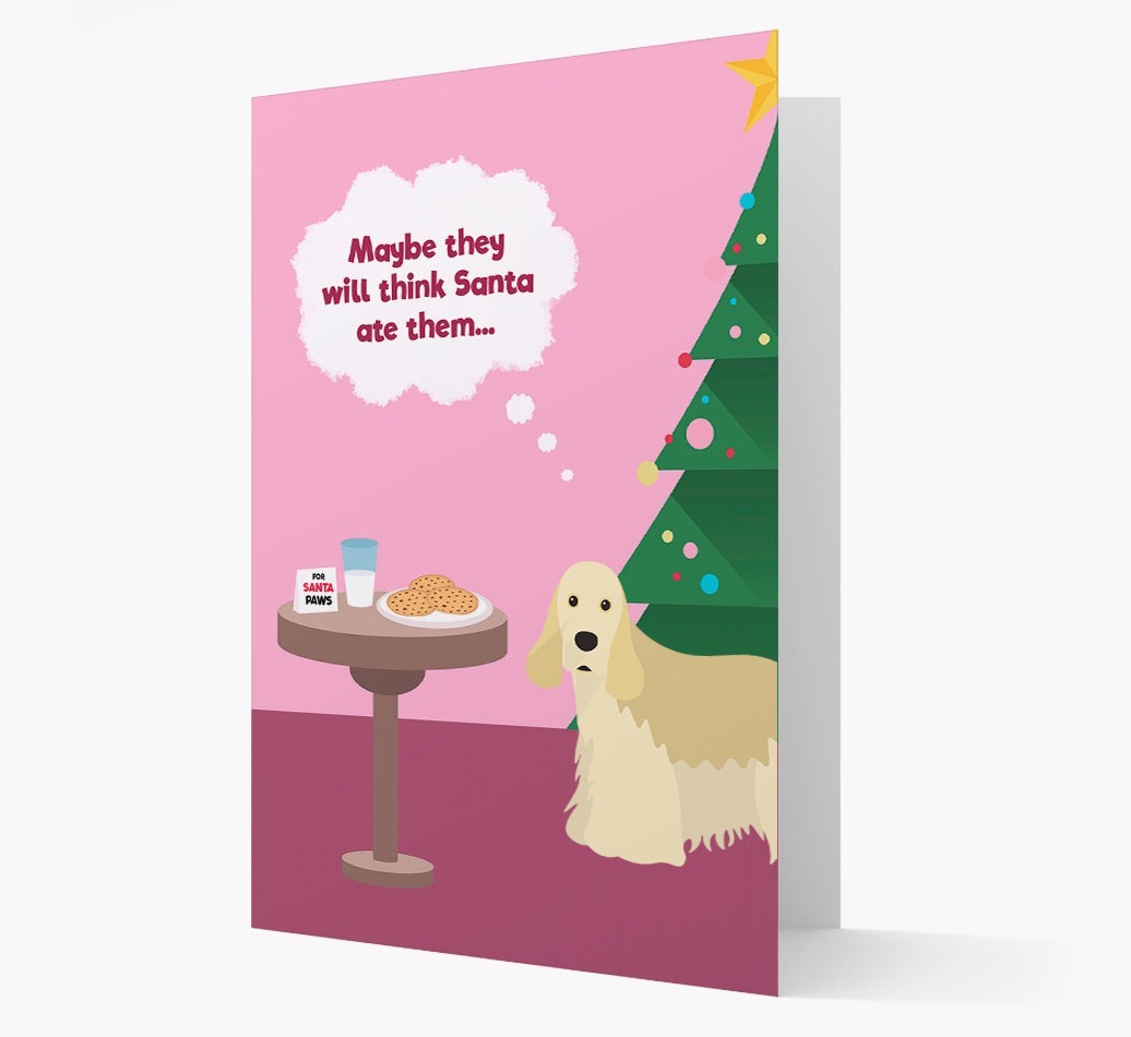 'Santa's Cookies' - Personalized {breedFullName} Christmas Card