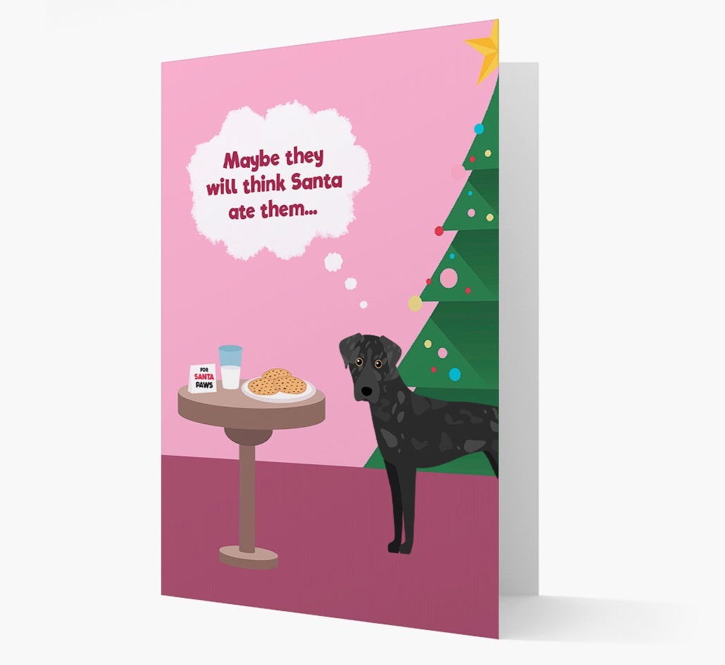 'Santa's Cookies' - Personalized {breedFullName} Christmas Card