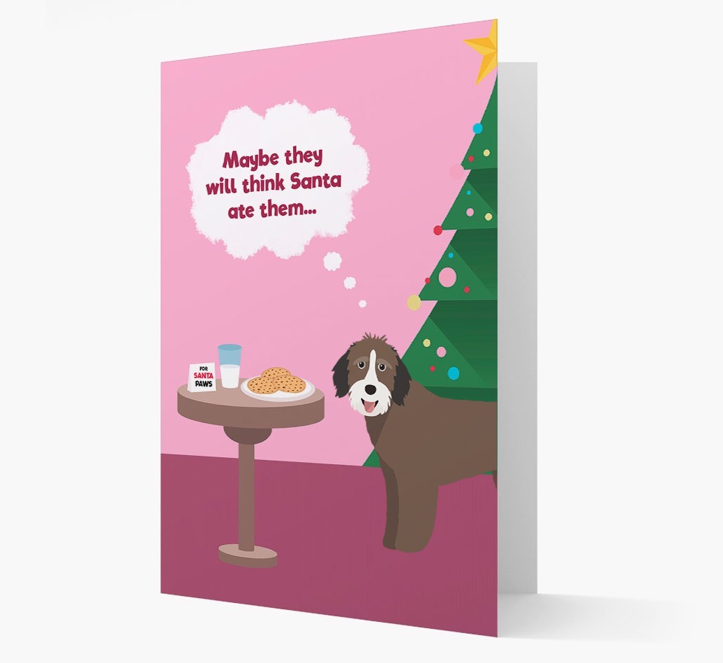 'Santa's Cookies' - Personalized {breedFullName} Christmas Card