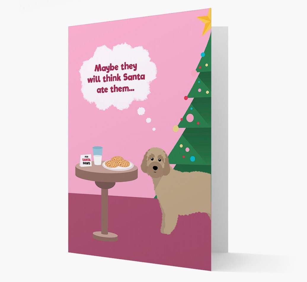 'Santa's Cookies' - Personalized {breedFullName} Christmas Card