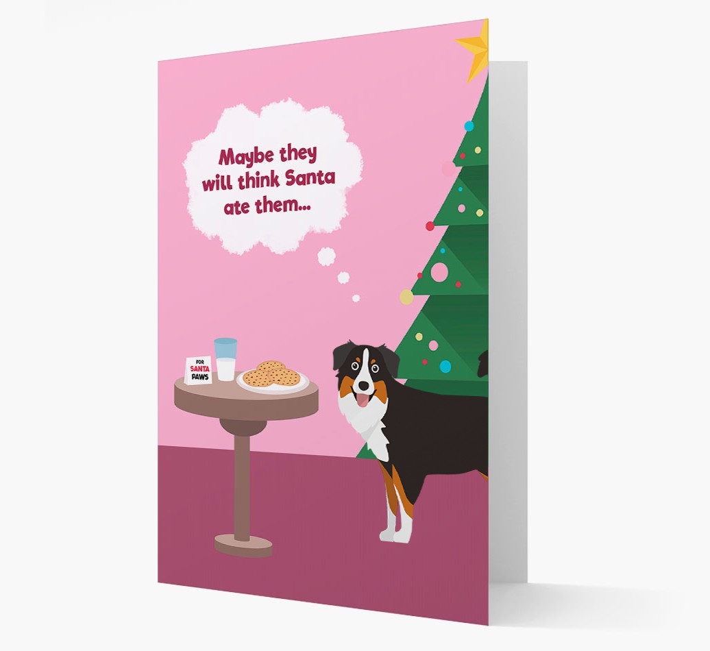 'Santa's Cookies' - Personalised {breedFullName} Christmas Card
