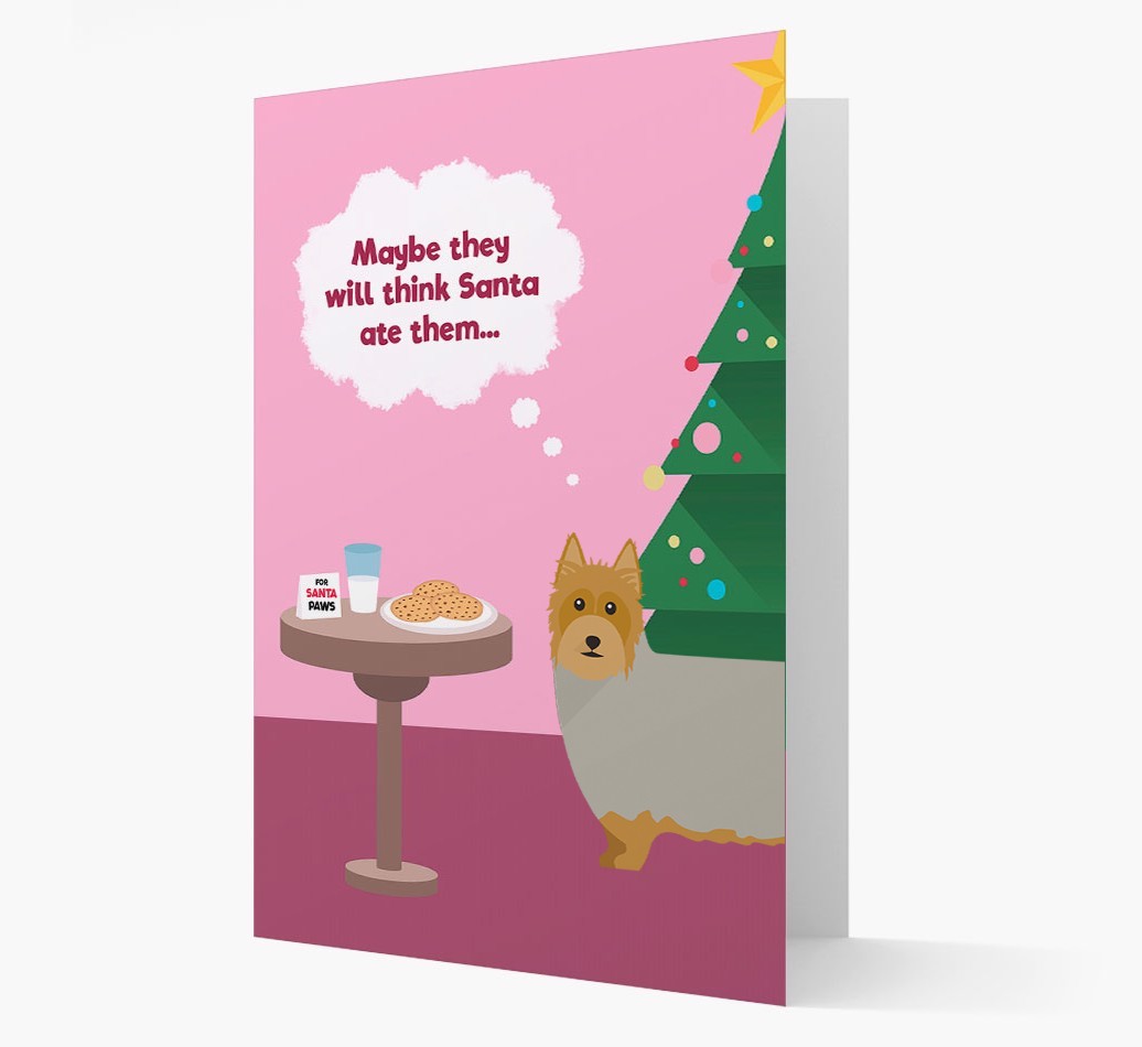 'Santa's Cookies' - Personalized {breedFullName} Christmas Card