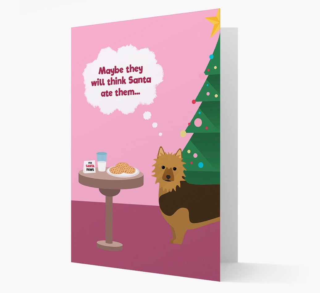 'Santa's Cookies' - Personalized {breedFullName} Christmas Card