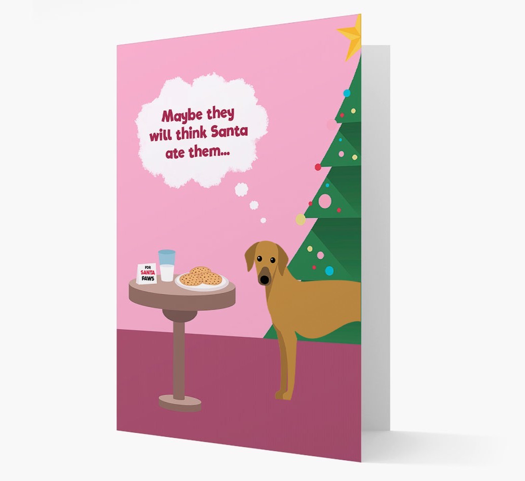 'Santa's Cookies' - Personalised {breedFullName} Christmas Card