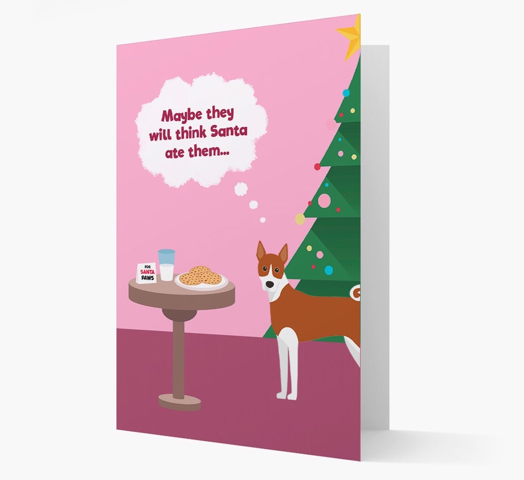 'Santa's Cookies' - Personalized {breedFullName} Christmas Card