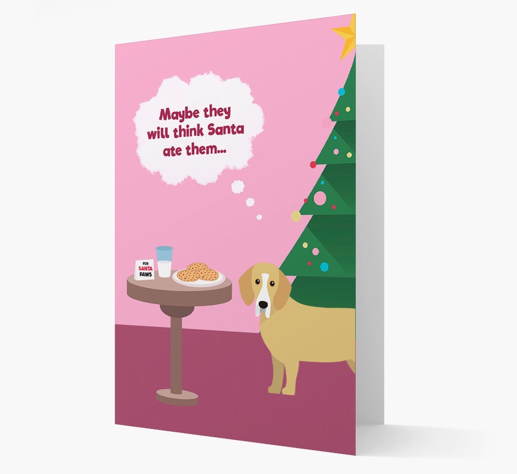 'Santa's Cookies' - Personalized {breedFullName} Christmas Card