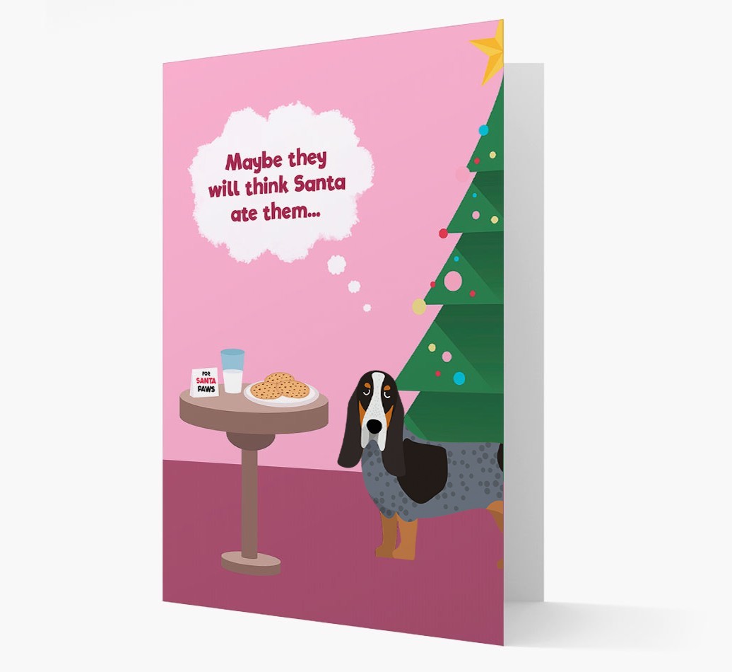 'Santa's Cookies' - Personalized {breedFullName} Christmas Card