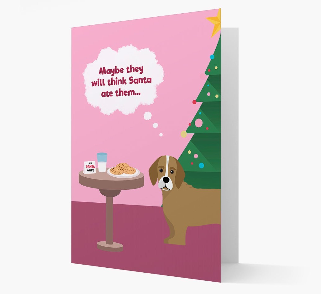 'Santa's Cookies' - Personalized {breedFullName} Christmas Card