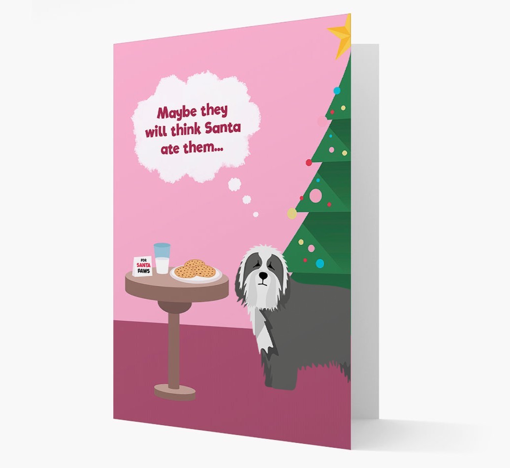 'Santa's Cookies' - Personalized {breedFullName} Christmas Card