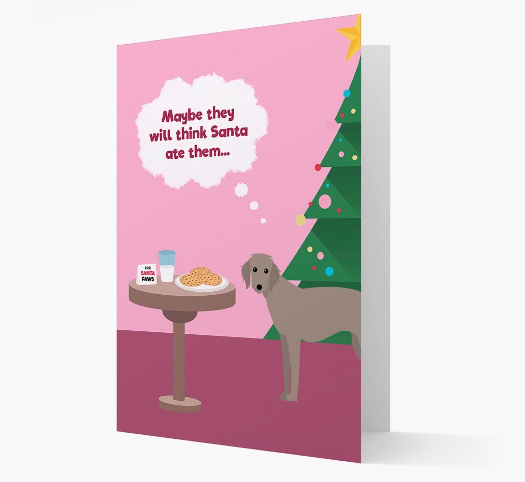'Santa's Cookies' - Personalized {breedFullName} Christmas Card