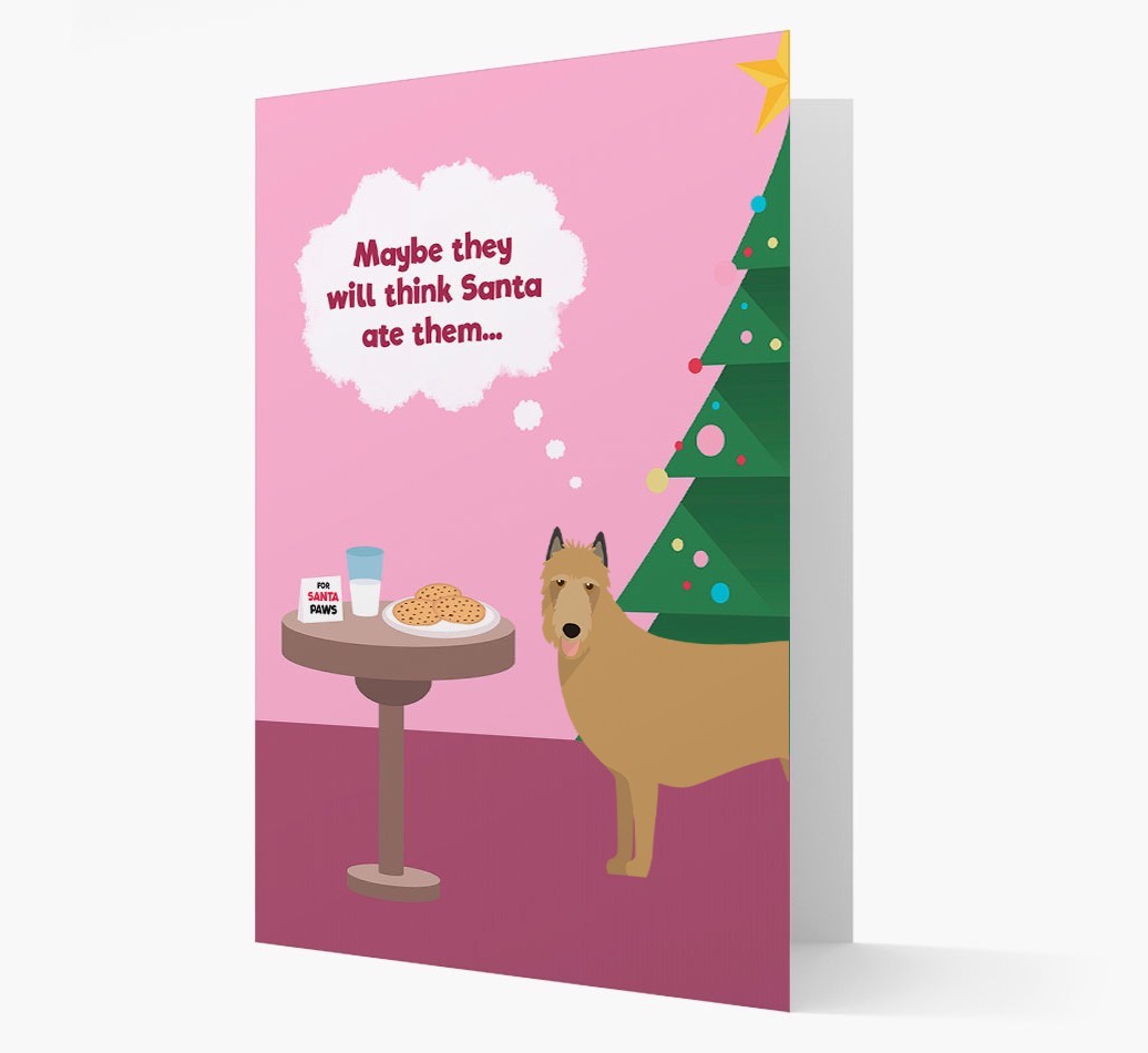 'Santa's Cookies' - Personalized {breedFullName} Christmas Card