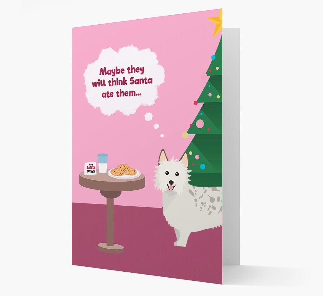 'Santa's Cookies' - Personalized {breedFullName} Christmas Card
