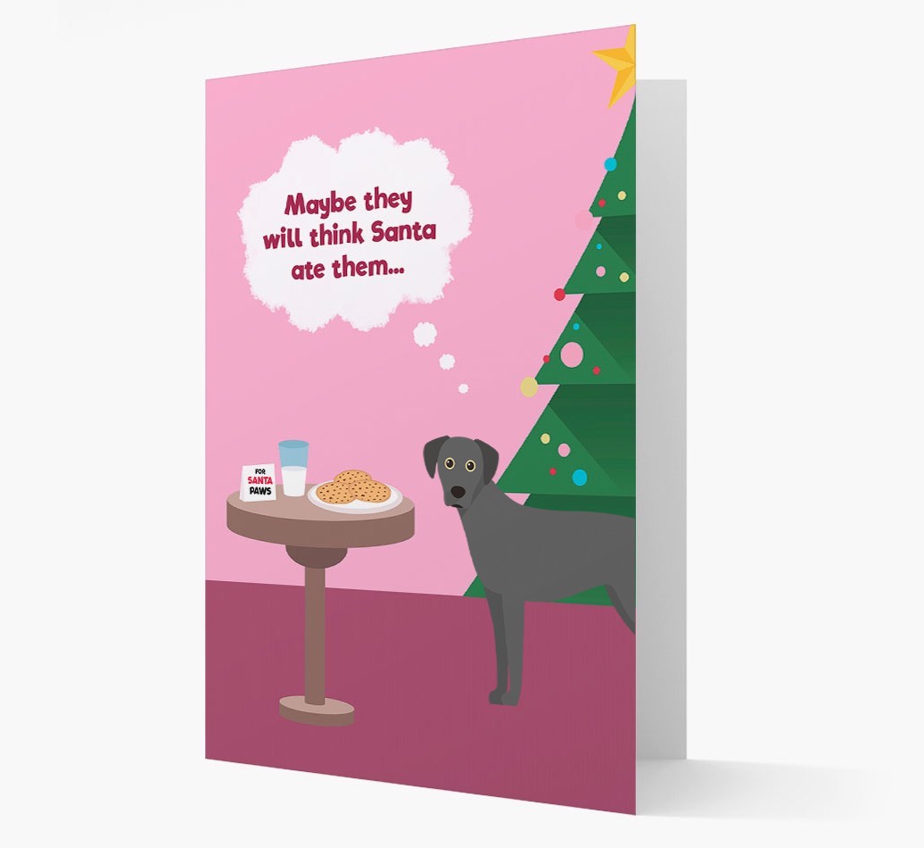 'Santa's Cookies' - Personalized {breedFullName} Christmas Card