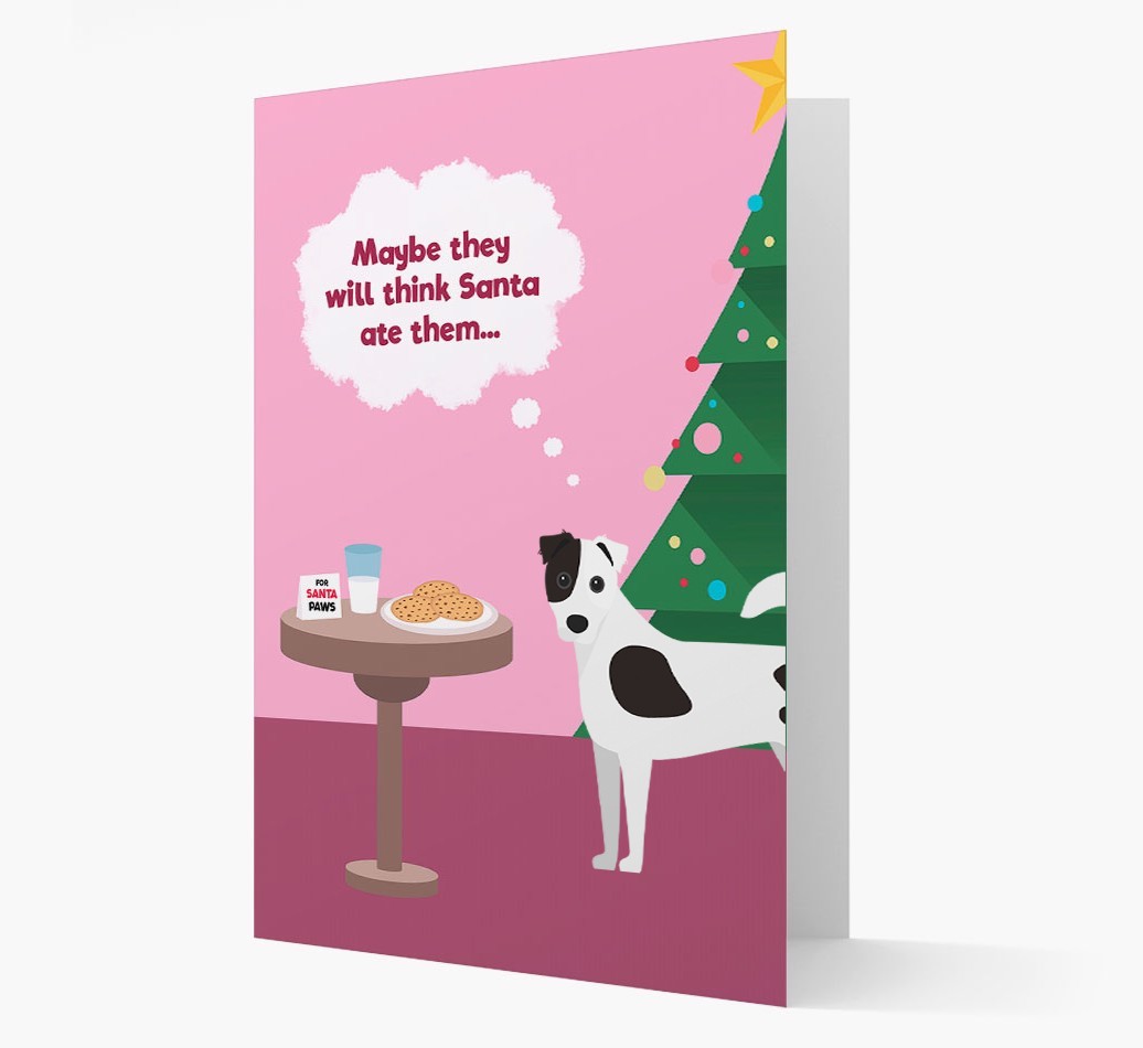 'Santa's Cookies' - Personalized {breedFullName} Christmas Card