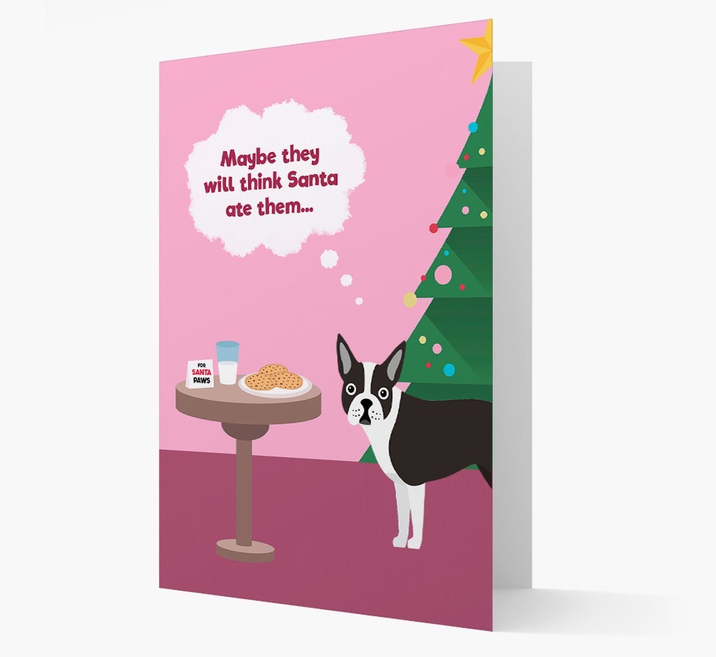 'Santa's Cookies' - Personalized {breedFullName} Christmas Card