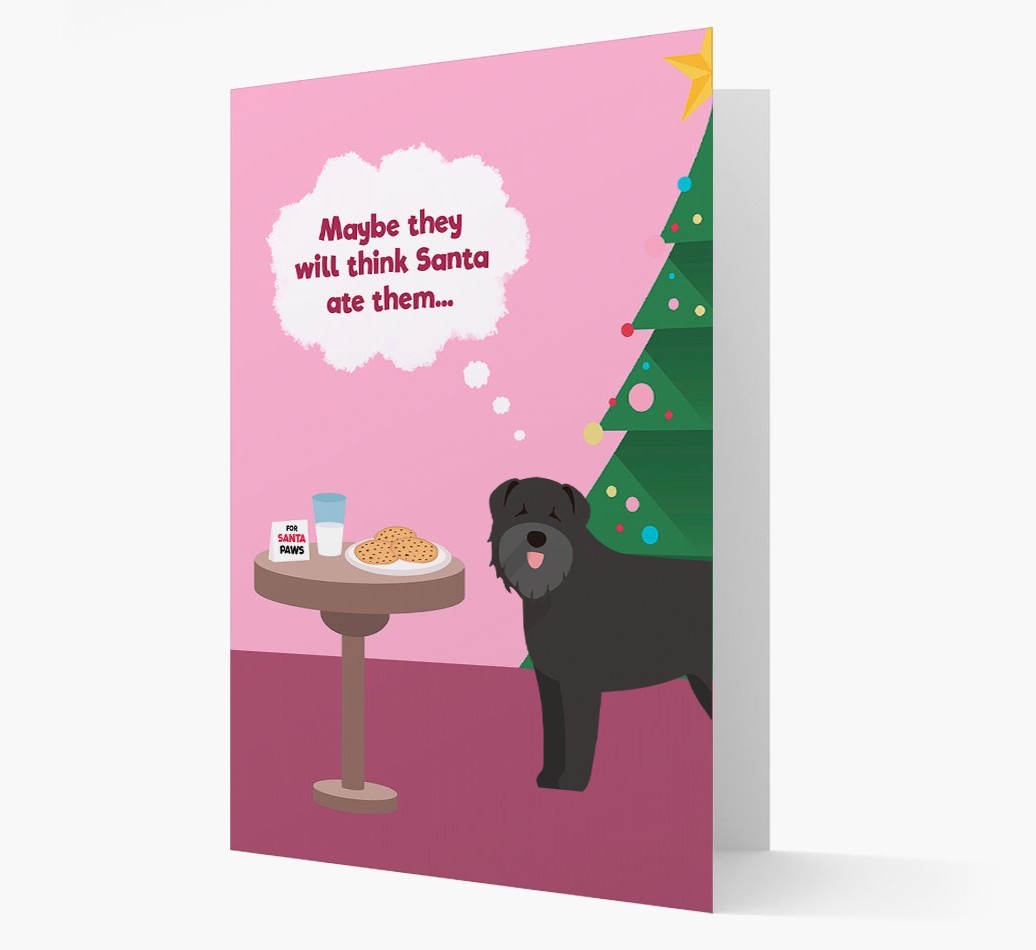 'Santa's Cookies' - Personalized {breedFullName} Christmas Card