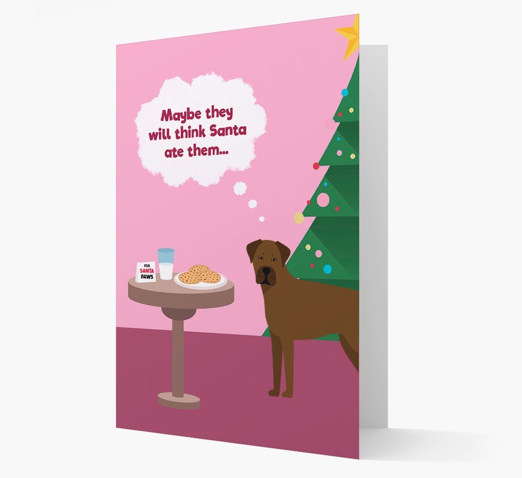 'Santa's Cookies' - Personalised {breedFullName} Christmas Card