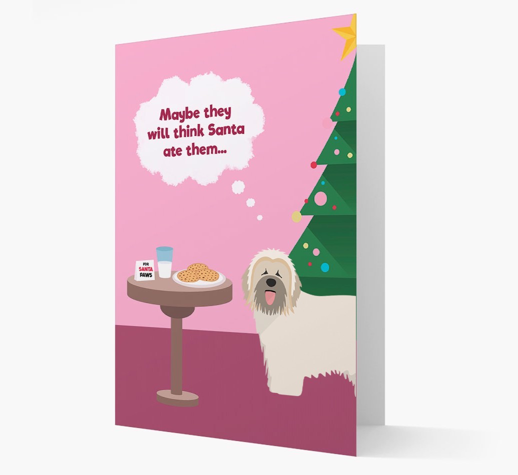 'Santa's Cookies' - Personalized {breedFullName} Christmas Card