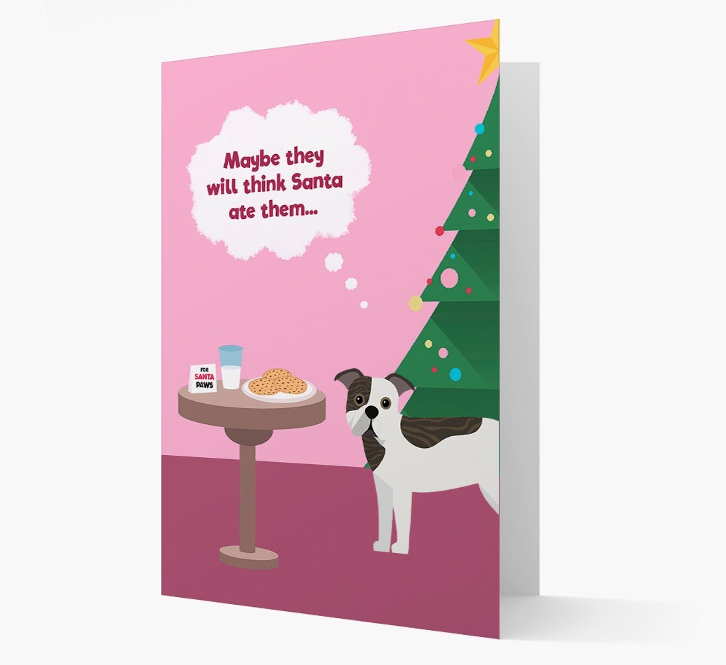 'Santa's Cookies' - Personalized {breedFullName} Christmas Card